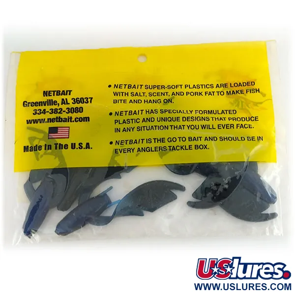 NetBait Paca Chunk Jr Gummiköder, Black Blue, 7.5cm, Scheren, #9733