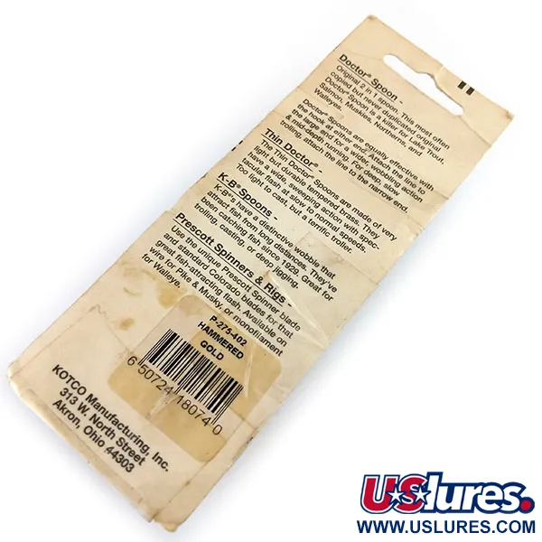 Prescott Spinner Little Doctor 275 Blinker, Gold/Rot, 21g, #9748