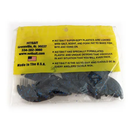 NetBait Paca Chunk Sr Gummiköder, Black Blue Flake, 7,5cm, Aroma, #9821