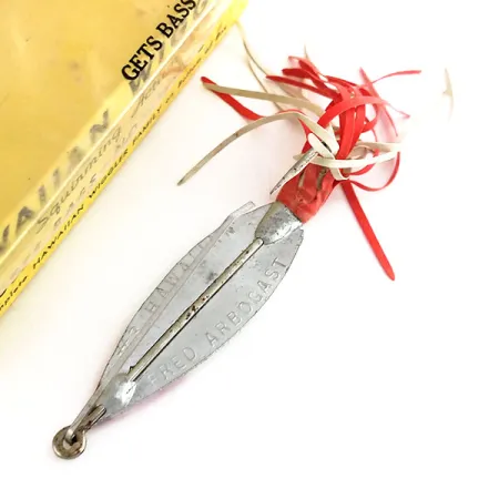 Fred Arbogast 3 Hawaiian Blinker, Rot-Weiß, 16g, Krautschutz, #9846