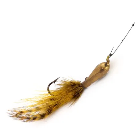 South Bend Dart-Oreno Blinker, Messing, 21g, Feder-Tail, #9848