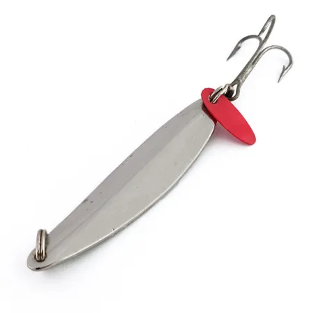 Bay de Noc Swedish Pimple Pilker, Nickel/Grün, 14g, Leuchteffekt, #9856