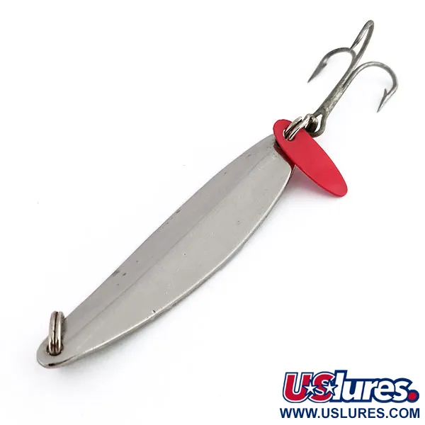 Bay de Noc Swedish Pimple Pilker, Nickel/Grün, 14g, Leuchteffekt, #9856