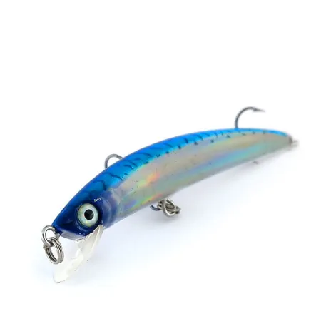 Yo-Zuri Crystal Minnow (F) Wobbler, Blue/Silver, 7.5g, Floating, #9913