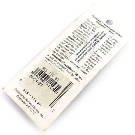 Renegade Honeycomb Series Crystalina Spoon, Grün-Orange, 7g, Waben, #9925