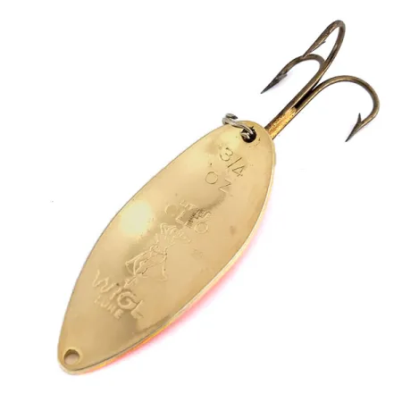 Little Cleo (Hula Girl) Blinker, Gold / Orange, 21g, Vintage, #9939