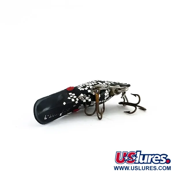 Luhr Jensen Hot Shot 70 Wobbler, Schwarz/Silber, 1.6g, Vintage, #9964