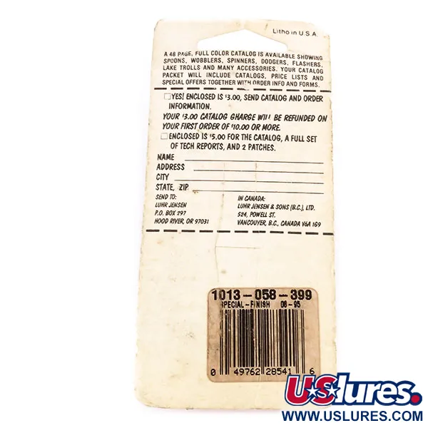 Luhr Jensen Lil' Kroc (Krocodile Stubby) Blinker, Rot/Nickel, 14g, #9996